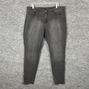 J Jill Womens 5 Pocket Leggings Jeans Size 16 Black Denim High Rise Stretch